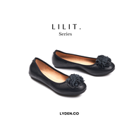 Lyden Lilit Series - Floral PU Leather Ballet Flat