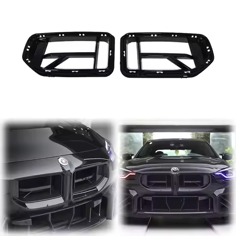 2020 To 2025 For BMW M2 Series G87 CS Style Gloss Black Grill Front Bumper Kidney Grille Kidney Gril