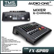 Audio Mixer AUDIOONE FX 6PRO Audio Mixer 6Ch Bluetooth /USB/PC/MP3 Official Warranty | Tmsaudio