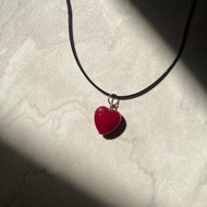 MERAH Necklace y2k Red Heart | Red Heart Necklace | Y2k necklace