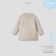 Nous Baby long-sleeved shirt with 3cm high collar in petit material for babies in many colors for ba