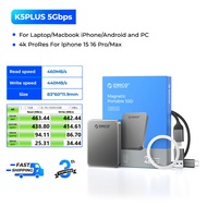 ORICO Magnetic Portable SSD 4K 120 fps ProRes HDR Record and Store Up to 460MB/s for iPhone 15 16 Pr