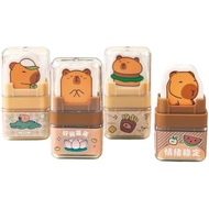4 Pcs Cute Capybara Erasers Cartoon Capybara Eraser for School Boy Girl Women Kawaii Eraser School O