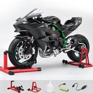 Original Spray 1:6 Kawasaki H2R Road Racing Motorcycle Alloy Metal Diecast Model Car Sound & Light S