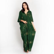HIJAU Thalisa Kaftan Green OSCAR - Comfortable Premium Rayon Green Boho Dress Maxi Dress