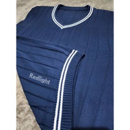 ROMPI RAJUT VEST KNITE VEST pria/wanita Rajut halus Garis salur