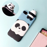 3D Cute Cartoon iPhone 9Plus case We Bare Bears brothers funny toys soft phone case for iphone 5 5s