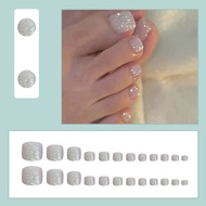 Black Fake Nails Art Patches French Nail Art Wearable Nails Removable