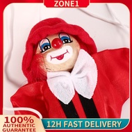 [Ander Online] String Puppet Wooden Doll Purely Handmade Human Theater Toy Red (The clown is about 2