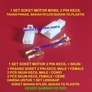 Small 2 Pin Motor Socket + Skun / Socket 2Pin Small 2Pin Cable Connector / Small 2 Pin Cable Socket