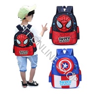 Cartoon Children's School Bag Kids Spiderman Captain America Travel Backpack