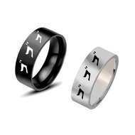 跨境供应 动漫周边jojo的奇妙冒险戒指不锈钢激光打标logo指环Cross-border supply of animation surrounding jojo's oddrer54