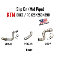 Motorcycle Stainless Exhaust Middle Link Pipe For KTM DUKE 125 DUKE 200 250 DUKE 390