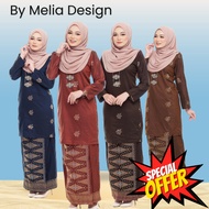 Melia Design Baju Kurung Moden Tenun Songket Bunga Raya Lipat Batik Murah Viral Kurung Che KIah Ready Stok Tradisional