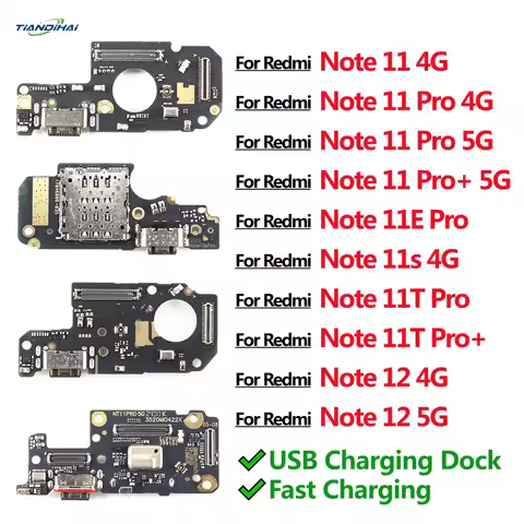Redmi Note Pro Board 11s 11E 11T USB Charging Port Board Flex Cable For Xiaomi Redmi Note 11 12 11s 