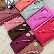 Rhode Son Môi Lỗ Ốp điện thoại cho iPhone 16 15 14 13 12 11 Pro Max Cộng Với Bánh Mì Nướng Màu Xám E