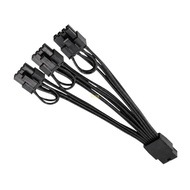 BT Three-Output PCIe GPU 8Pin to 3x8Pin 2+6Pin Power Splitter Cable for Desktop PC