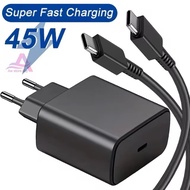 Samsung Usb Type C To C 45W PD Super Fast Charging Charger Galaxy S10/S20/S21 FE/S22/S23/A23/A24/A33