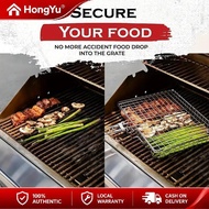 Foldable 304 Stainless Steel BBQ Grill Basket Non Stick Mesh Mat for Meat Vegetables