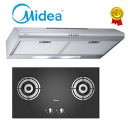 Midea Slim Cooker Hood + Built in Glass Hob MCH-76MSS + MGH-76Q60B (With Safety Valve) / MCH76MSS +