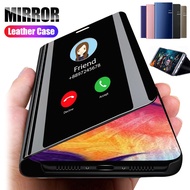 For Xiaomi Mi 10T 10T Pro 5G Smart Clear View Mirror PU Leather Shockproof Slim Flip Stand Case Cover
