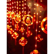 New Lanterns lucky word led New Year's Lanterns led New Year's Household Flashing String Lights New 