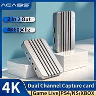 ACASIS 2-channel HDMI-Compatible Video Audio Capture Card 4KHD 60HZ Game Live Streaming for Switch /xbox/ps4 1080P Capture Box AC-HDU4H