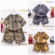 High-quality stone-washed cotton baby boy outfit set from sun&moon brand big size from 11_58 kg