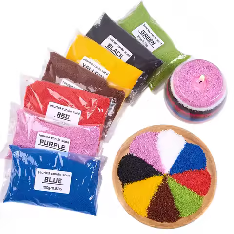 100G Colorful Sand Wax Ice Flower Wax DIY Scented Candle Making Supplies Colors Snowflake Wax Pearl 
