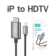 Hoco UA27 อุปกรณ์เชื่อมต่อส่งสัญญาณภาพเเละเสียงจากมือถือเข้าจอ TV / Projector สาย iP / USB-C to HDTV สำหรับ iPhone iPad MacBook Samsung Huawei and Laptops
