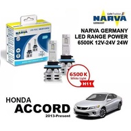 NARVA H8/H11/H16 12V & 24V 6500K Range Performance LED Headlight Bulb Set for Honda Accord 2013-Pres