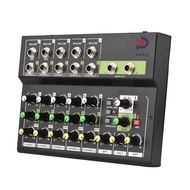 10-Channel Mixing Console Digital Audio Mixer Stereo Mic/Line Mixer with Reverb &amp; 48V Phantom Power for Recording DJ Network Live Broadcast Karaoke [ppday]