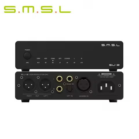 SMSL SU-2 HiFi Audio Decoder ES9039Q2M DAC chip OPA1612A AMP chip * 4 Support AES/EBU input andXLR o