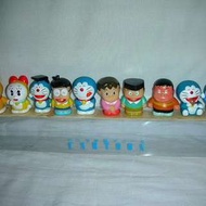 L皮商旋.(企業寶寶娃娃玩偶)早期附盒軟膠哆啦A夢(Doraemon)系列公仔10個一套!--限量發行值得收藏!/6房樂箱91/-P