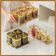 6pcs Set Bekas Kuih Raya Kedap Udara Balang Kuih Raya Spice Container Balang Plastik Food Jar Balang