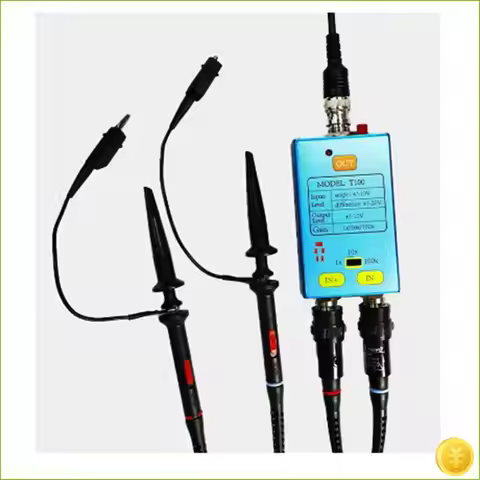 New 100Mhz Bandwidth Oscilloscope Differential Probe DDS Gain Split Probe Signal Amplifier 100X 10X 