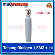 TERBARU Tabung Oksigen 1.5m3 + Isi / tabung oksigen 1.5 meter kubik