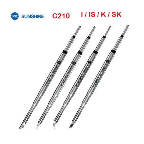 Lead-free sunshine SS C210 soldering tip, GVM T210 T210 T26 T26D S21 tips; fast heating; C210-I/IS/K