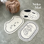 Neko Carpet/ Anti-Slip Carpet foot mat for bathroom, bedroom, kitchen, living room, aesthetic furry 