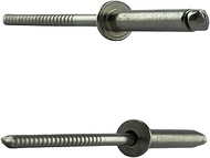 6 x 14 mm (Pack of 10) Blind Rivets with Flat Head - Stainless Steel VA A2 V2A - Blind Rivets - Pop 