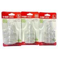 D-baby Sure จุกนม ซิลิโคน แพ็ค 3 จุก ( 1 แพ็ค )