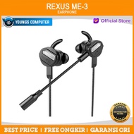 EARPHONE REXUS ME-3 BLACK | Ear-Claw Gaming Earphone