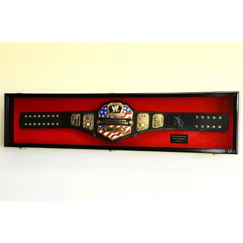 home.Promotion.WWE WWF Wrestling Championship Replica Title Belt Display Case with Glass Front