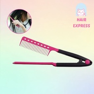 Salon Styling V Comb Hair Straightener Flat Irons Hairdressing Styling Tool Anti-static