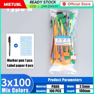 100Pcs Segel Kabel Ties Label Marker Nama Tis Tie Cable Maker Name Tag Pengikat / Kabel Ties Marker