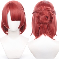 Blue Lock Anri Teieri Cosplay Wig Red Long Straight Costume Adult Hair for Men Halloween, Cosplay Co