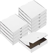 QUARKZMAN Pizza Box, Pack of 10 6 x 6 Inch - Cow Skin Paper Mini Pizza Boxes, Square Wavy Storage Co