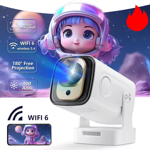 Ultra Shortthrow 4K Native 1080P Android 11 Projector 400ANSI HY260PRO Wifi6 BT5.4 Home Cinema Offic