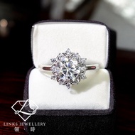 ［Real Moissanite］Can Pass Diamond Test 18K Gold Sun Snowflake Ring MRG081 Moissanite Diamond/Moissan