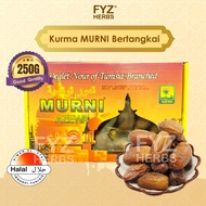 MURNI Azewa Kurma Bertangkai Tunisia Kurma Deglet Nour Dates 250g± x 1 Box [READY STOCK]
